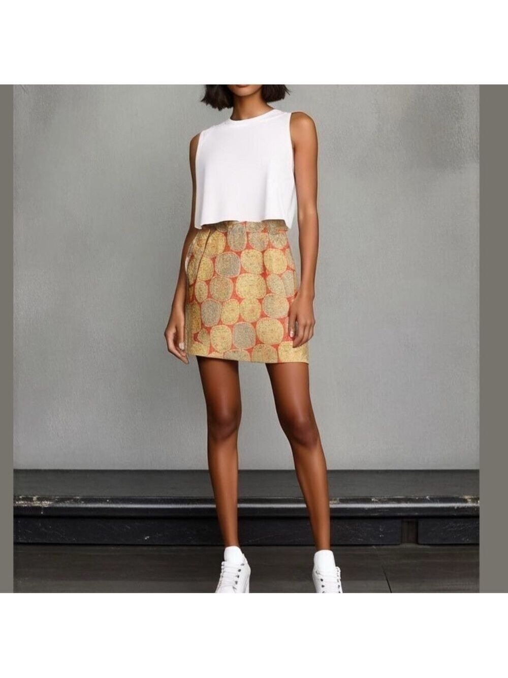 Banana Republic Linen Cotton Blend Lined Breathable Boho Retro Skirt EC Large